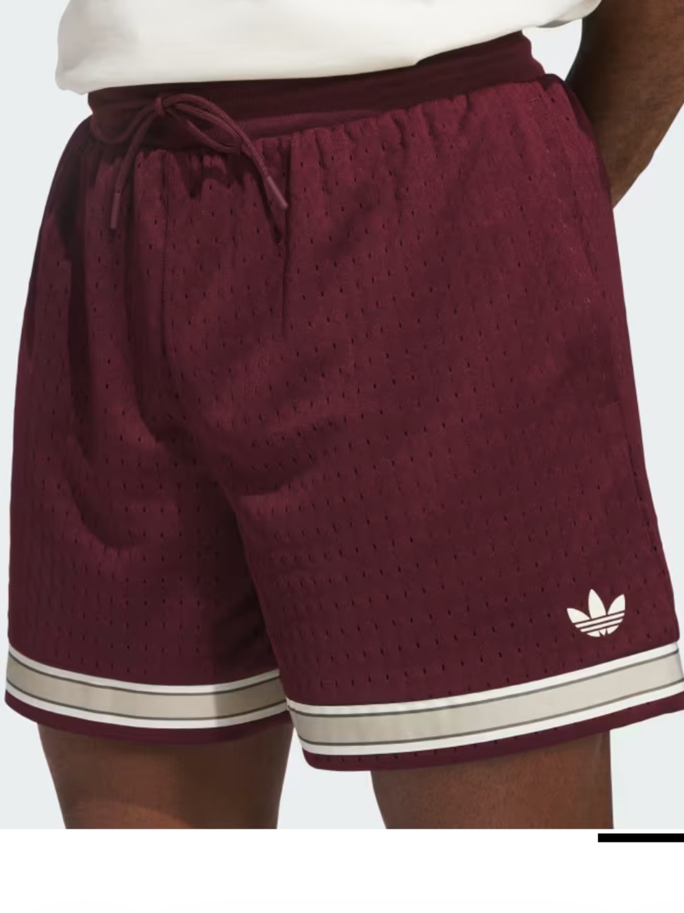 Adidas Originals warp knit shorts maroon basketball men’s